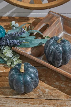 Decorator's Warehouse Teal Weathered Pumpkin > Fall Decor|Fall Decor