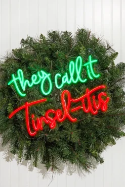 Decorator's Warehouse 20" They Call It Tinsel-itis Lit Neon Sign > Christmas Decor|Indoor Lighting