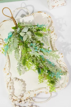 Decorator's Warehouse 26" Thistle/Mixed Leaf Swag > Spring Greenery|Christmas Decor