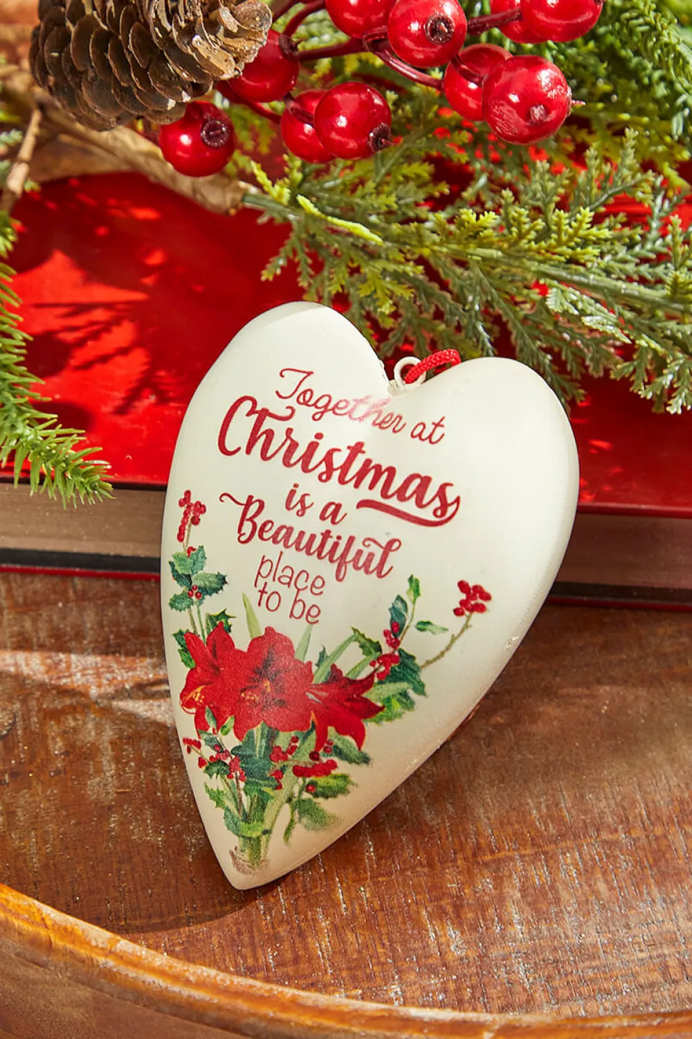 Decorator's Warehouse 5.5" Together Heart Ornament > Christmas Ornaments|Cardinal