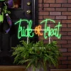 Decorator's Warehouse 26" Trick Or Treat Lit Neon Metal Yard Stake > Halloween|Halloween