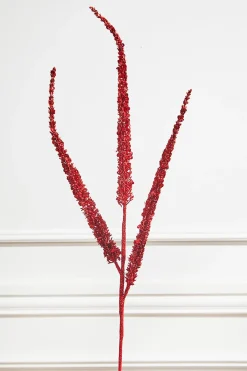 Decorator's Warehouse 34” Triple Glitter Sequin Christmas Spray - Red > Nutcracker|Christmas Sprays