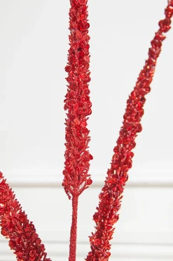 Decorator's Warehouse 34” Triple Glitter Sequin Christmas Spray - Red > Nutcracker|Christmas Sprays