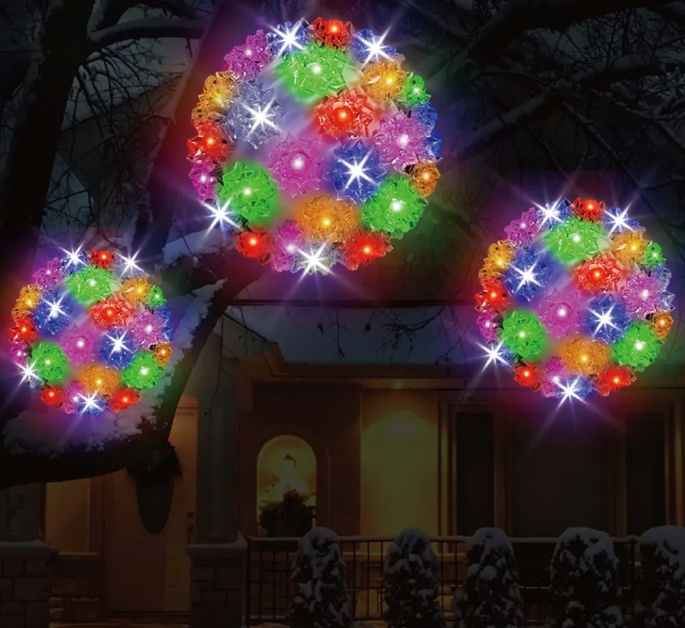 Decorator's Warehouse 5.5" Twinkling Multi Crystal Sphere > Christmas Tree Lights