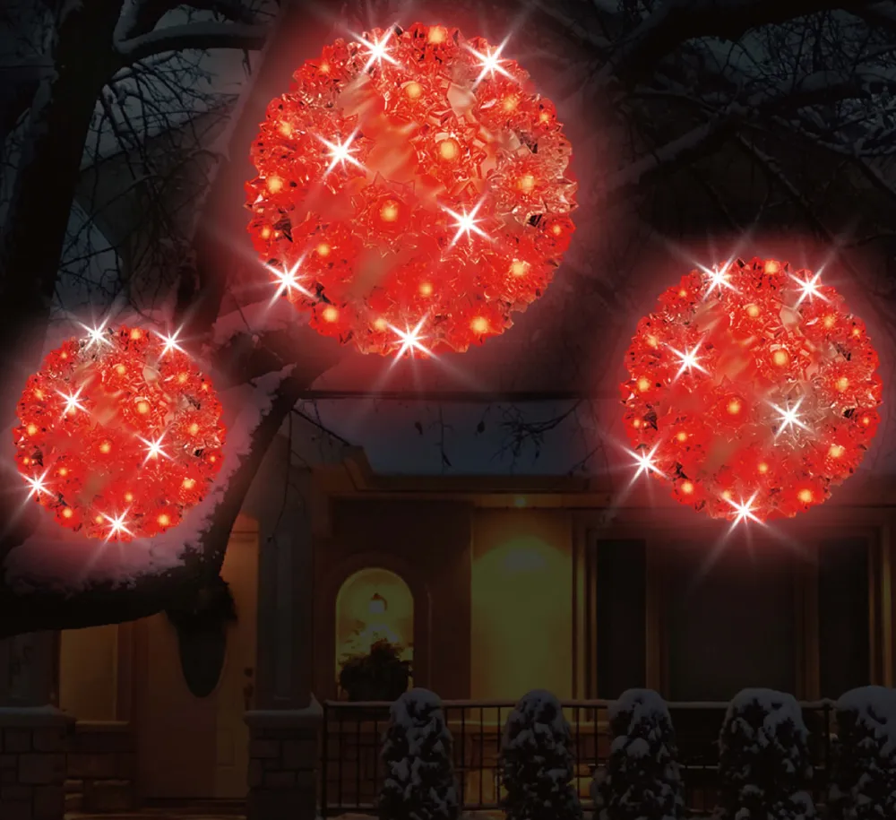 Decorator's Warehouse 5.5" Twinkling Red Crystal Sphere > Christmas Tree Lights