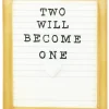 Decorator's Warehouse 3.5" Two Will Become One Letter Board Customizable Ornament > Christmas Ornaments|Christmas Decor