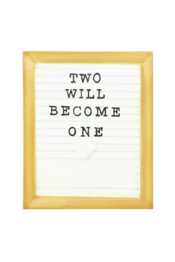 Decorator's Warehouse 3.5" Two Will Become One Letter Board Customizable Ornament > Christmas Ornaments|Christmas Decor