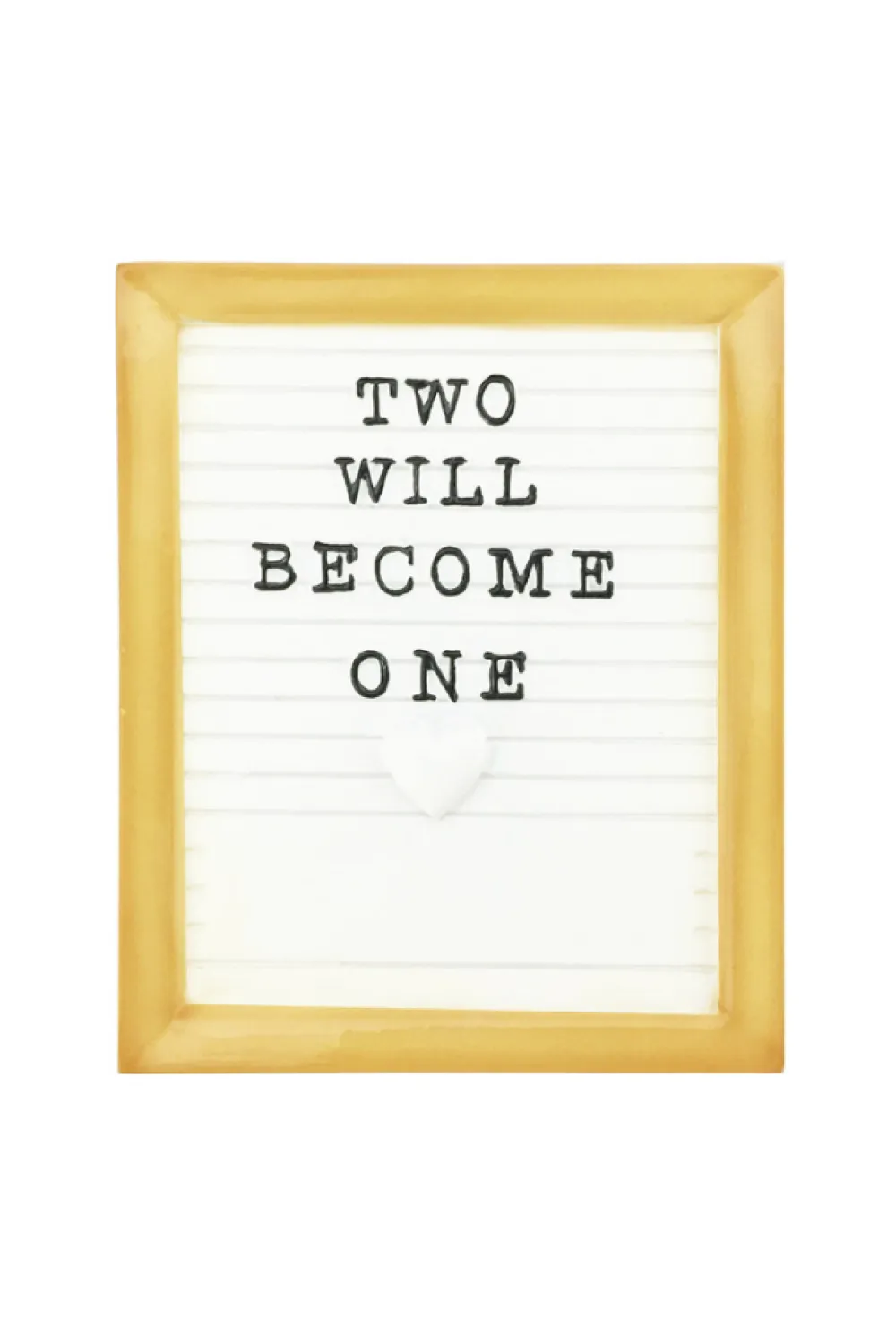 Decorator's Warehouse 3.5" Two Will Become One Letter Board Customizable Ornament > Christmas Ornaments|Christmas Decor