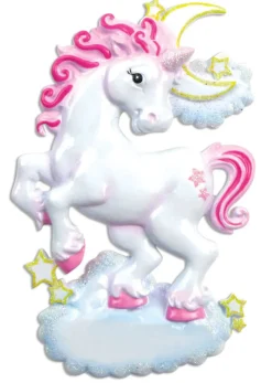 Decorator's Warehouse 5" Unicorn Customizable Ornament > Christmas Ornaments|Christmas Decor