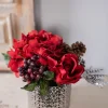 Decorator's Warehouse Valentine's Day Floral Arrangement with Real Touch Rose - Red > Christmas Sale|Christmas Decor