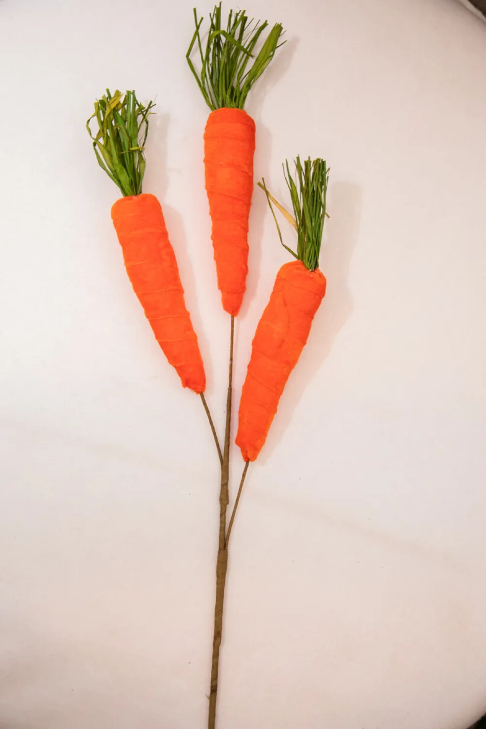 Decorator's Warehouse 29" Velvet Carrot Spray > Easter Decor|Easter Decor