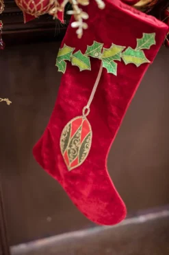 Decorator's Warehouse 25" Velvet Hanging Ornaments Stocking > Christmas Textiles|Classic Christmas