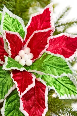 Decorator's Warehouse 22" Velvet Poinsettia Stem > Storyville|Christmas Flowers