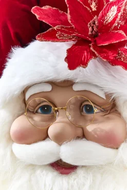 Decorator's Warehouse 26" Velvet Santa Bust Wall Hanging > Santas & Angels|Christmas Decor