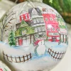 Decorator's Warehouse 4" Village Scene Glass Ornament > Christmas Decor|Christmas Ornaments