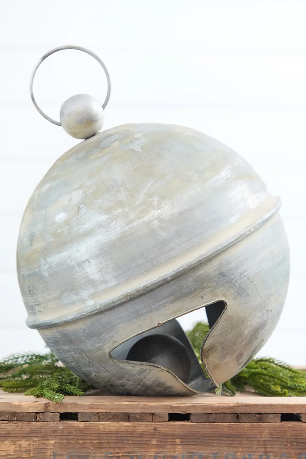Decorator's Warehouse 12" Weathered Tin Jingle Bell Christmas Ornament > Christmas Decor|Farmhouse
