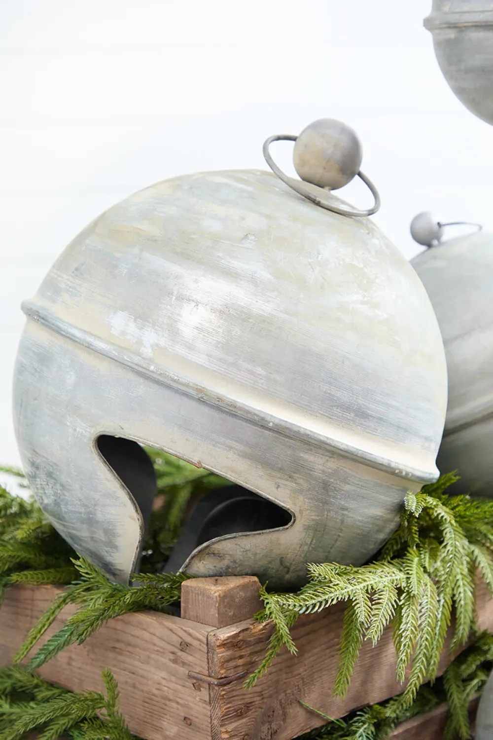 Decorator's Warehouse 12" Weathered Tin Jingle Bell Christmas Ornament > Christmas Decor|Farmhouse