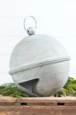 Decorator's Warehouse 8" Weathered Tin Jingle Bell Christmas Ornament > Christmas Decor|Believe
