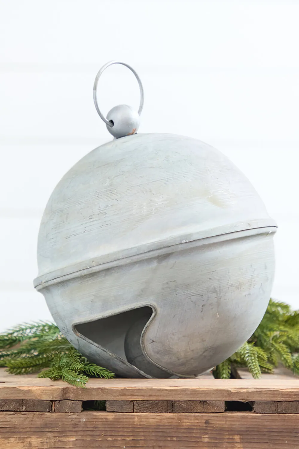 Decorator's Warehouse 8" Weathered Tin Jingle Bell Christmas Ornament > Christmas Decor|Believe