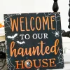 Decorator's Warehouse 10" Welcome To Our Haunted House Sign > Halloween|Halloween