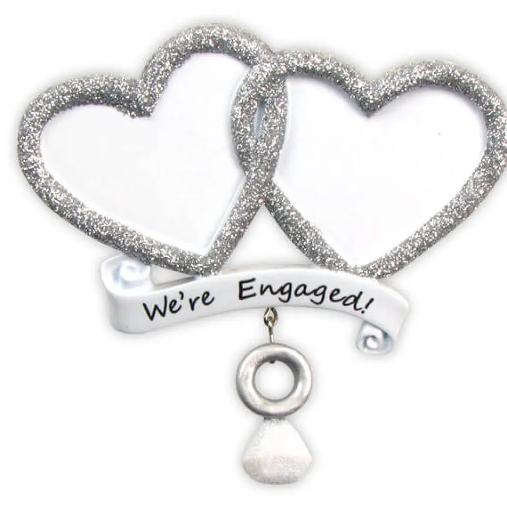 Decorator's Warehouse 4" We’re Engaged Customizable Ornament > Christmas Ornaments|Christmas Decor