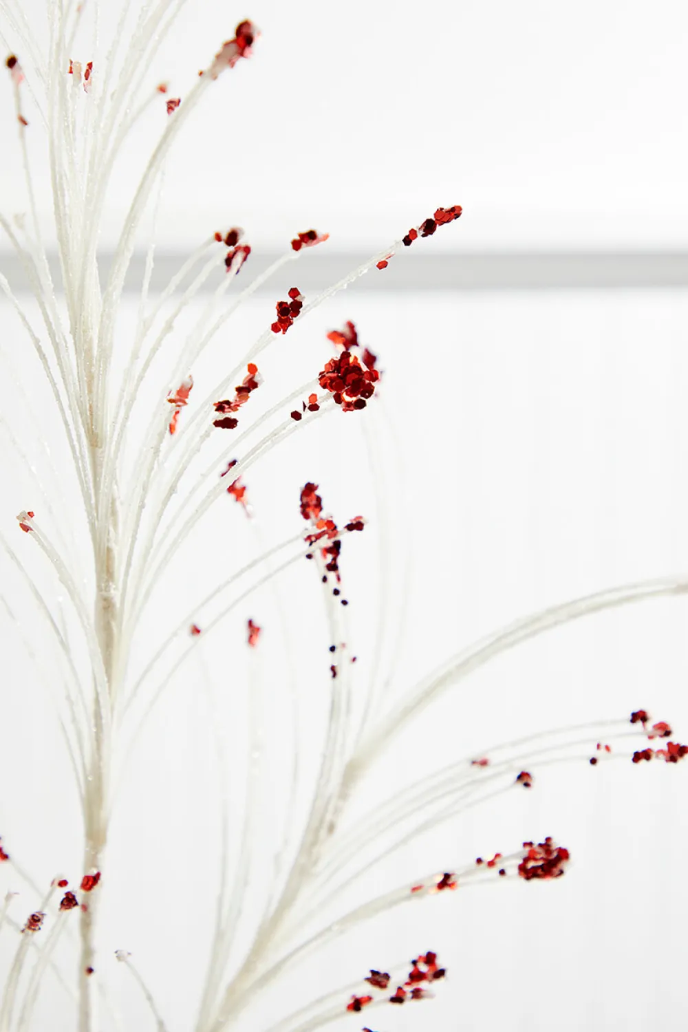 Decorator's Warehouse 36” White and Red Glitter Grass Spray > Christmas Sale|Christmas Sprays