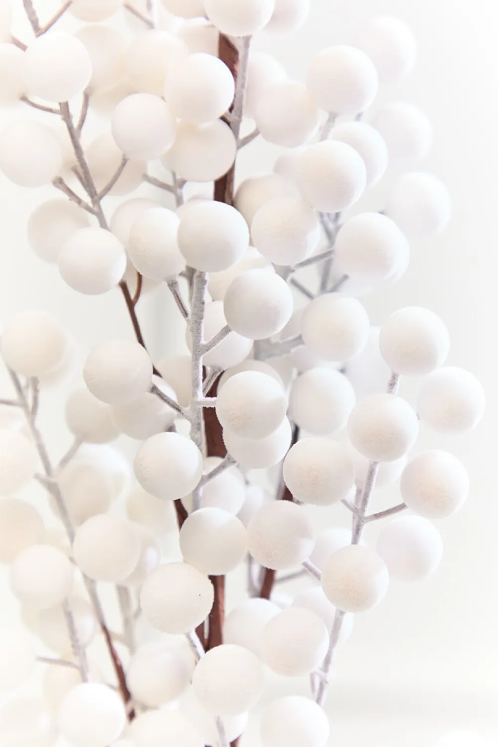 Decorator's Warehouse 33" White Flocked Berry Spray > White Christmas|2026 New Additions