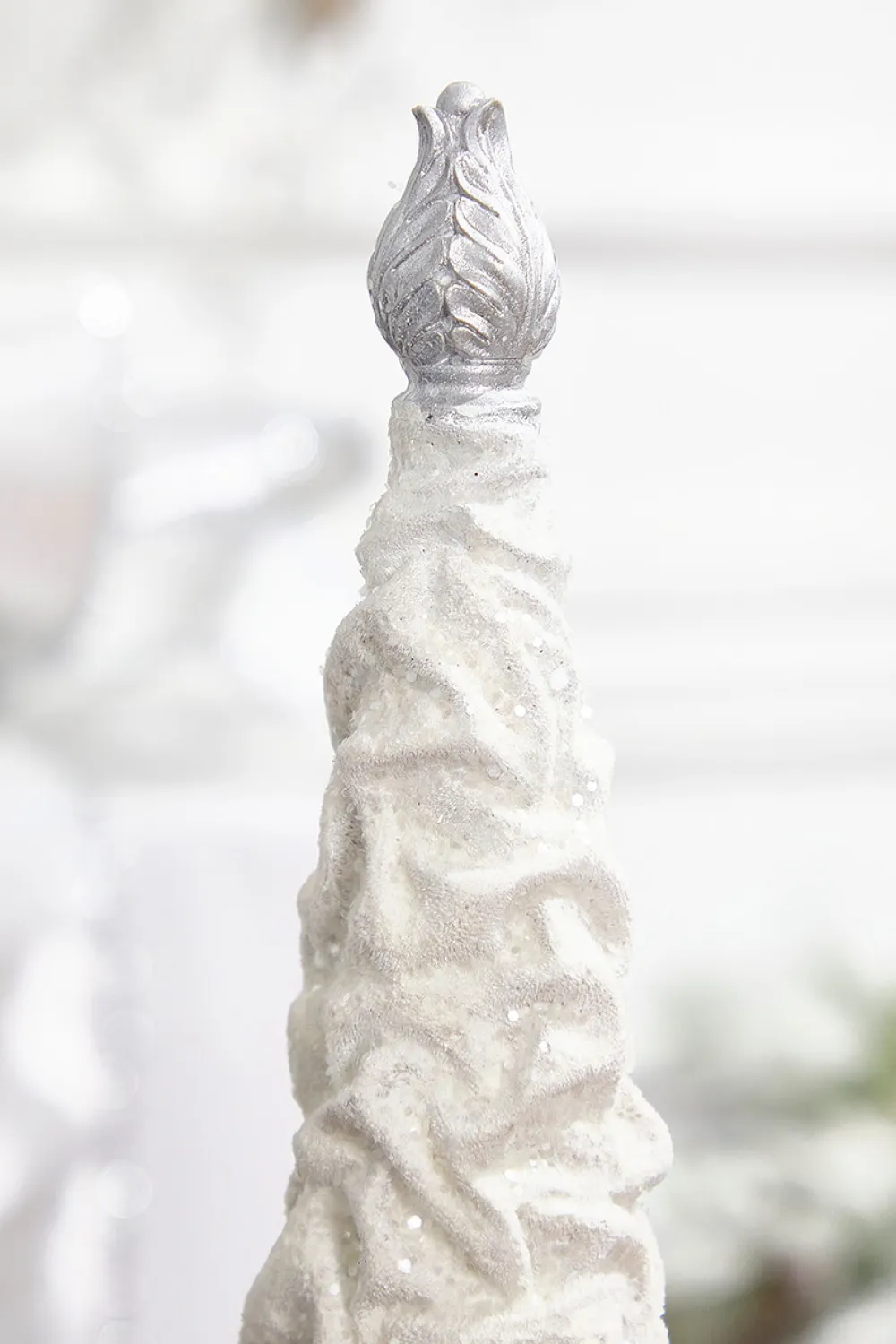 Decorator's Warehouse 16" White Flocked Resin Tree > White Christmas|Tabletop & Accent Trees