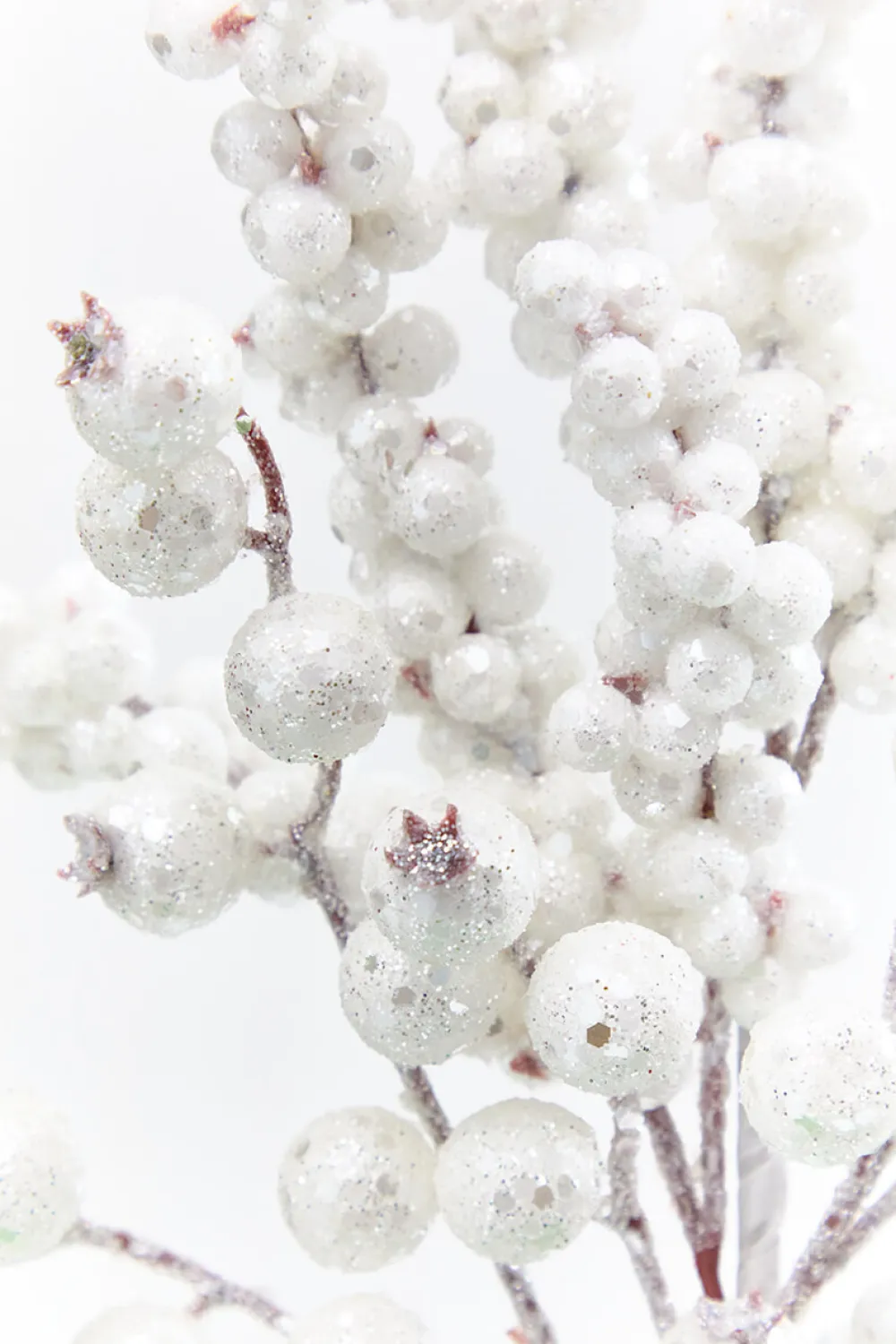 Decorator's Warehouse 20" White Glitter Berry Spray > White Christmas|2026 New Additions