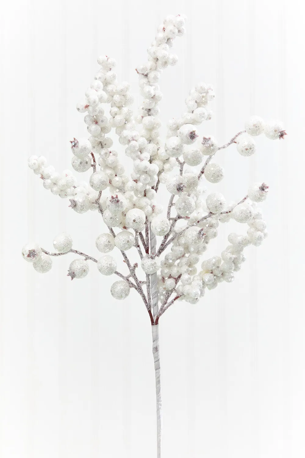 Decorator's Warehouse 20" White Glitter Berry Spray > White Christmas|2026 New Additions