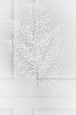 Decorator's Warehouse 35" White Glitter Fern Spray > White Christmas|Christmas Sale