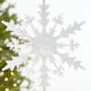 Decorator's Warehouse 12" White Glitter Snowflake Ornament > White Christmas|Sugar & Spice