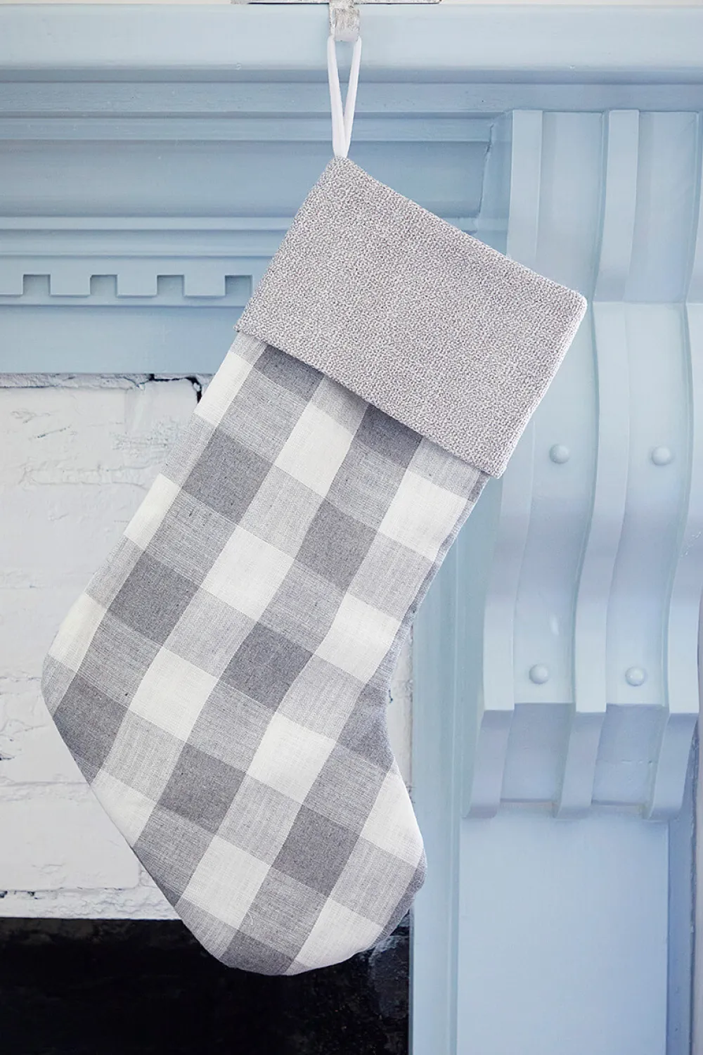Decorator's Warehouse White & Gray Checkered Stocking > Christmas Textiles|Kristin'S Picks