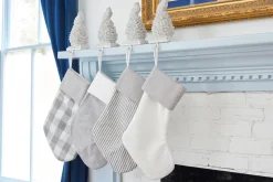 Decorator's Warehouse White & Gray Checkered Stocking > Christmas Textiles|Kristin'S Picks