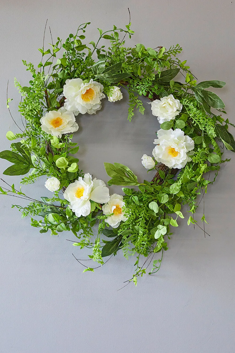 Decorator's Warehouse 30" White Peony Wreath > Christmas Decor|All Wreaths