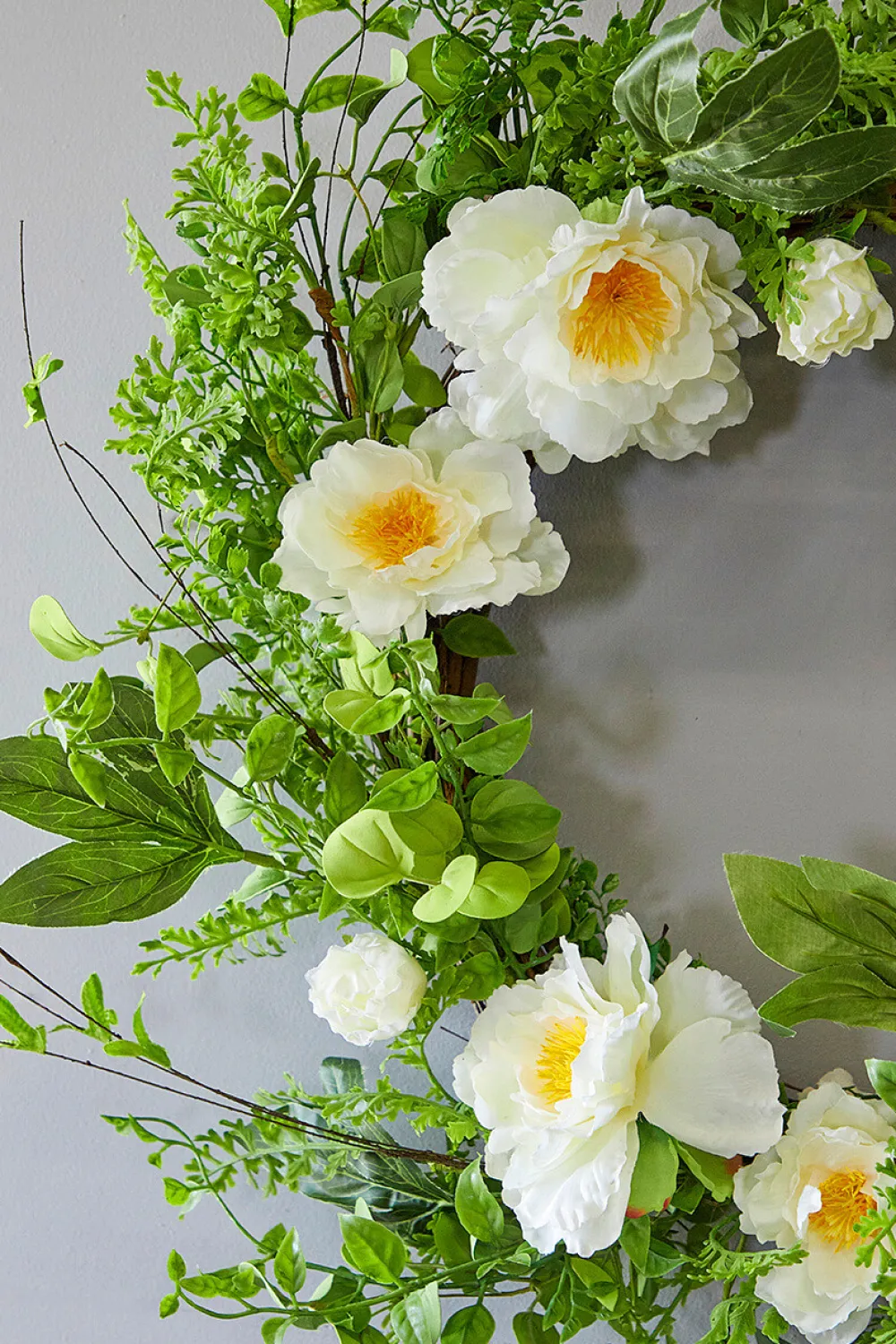 Decorator's Warehouse 30" White Peony Wreath > Christmas Decor|All Wreaths