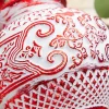 Decorator's Warehouse 10" White Red Matte Metallic Finial Ornament > Christmas Ornaments|Peppermint