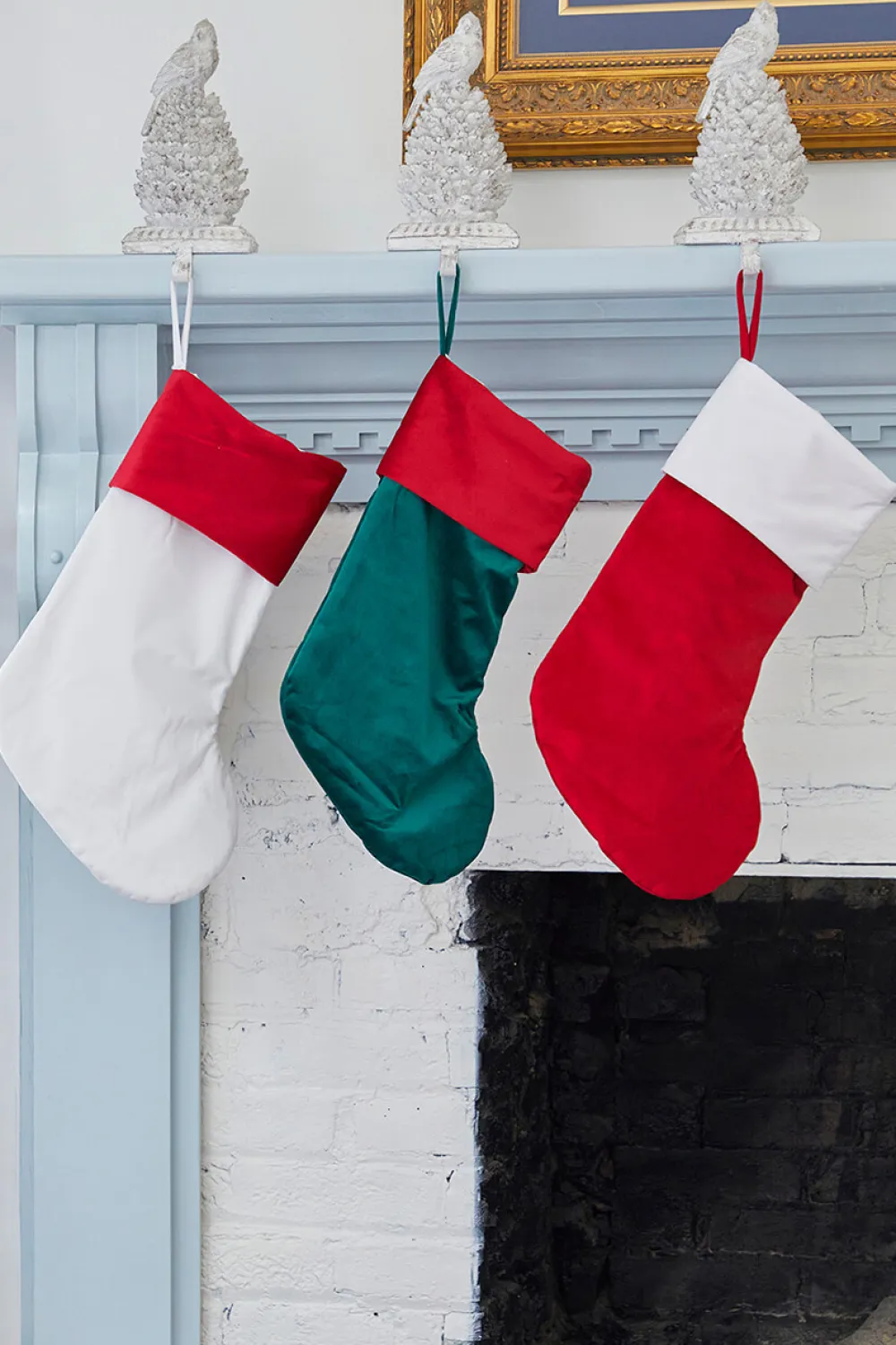 Decorator's Warehouse White Stocking with Red Trim > Christmas Textiles|Christmas Stockings