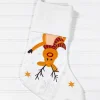 Decorator's Warehouse White Stocking with Rudolph > Christmas Textiles|Christmas Stockings