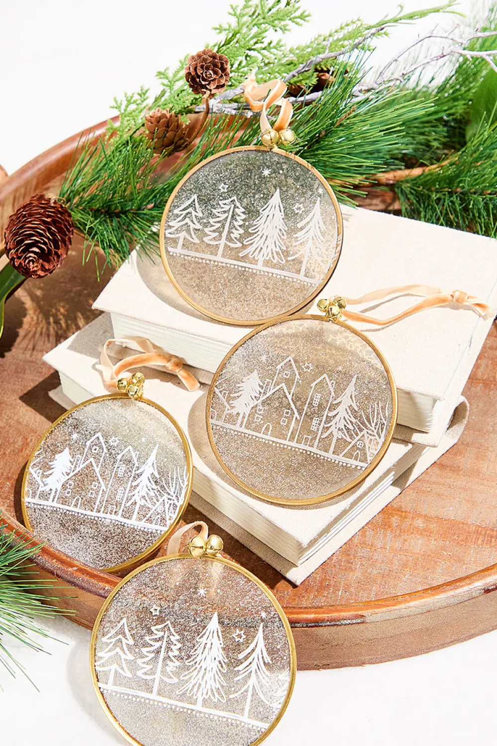 Decorator's Warehouse Winter Scene Glass Ornament > Christmas Decor|Christmas Ornaments