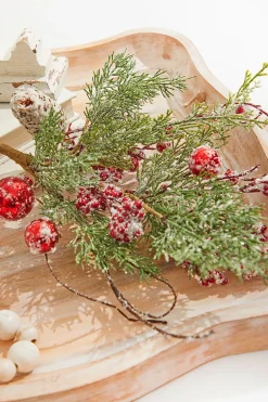 Decorator's Warehouse 19" Winters Snowberry Spray > Christmas Sprays|Christmas Decor