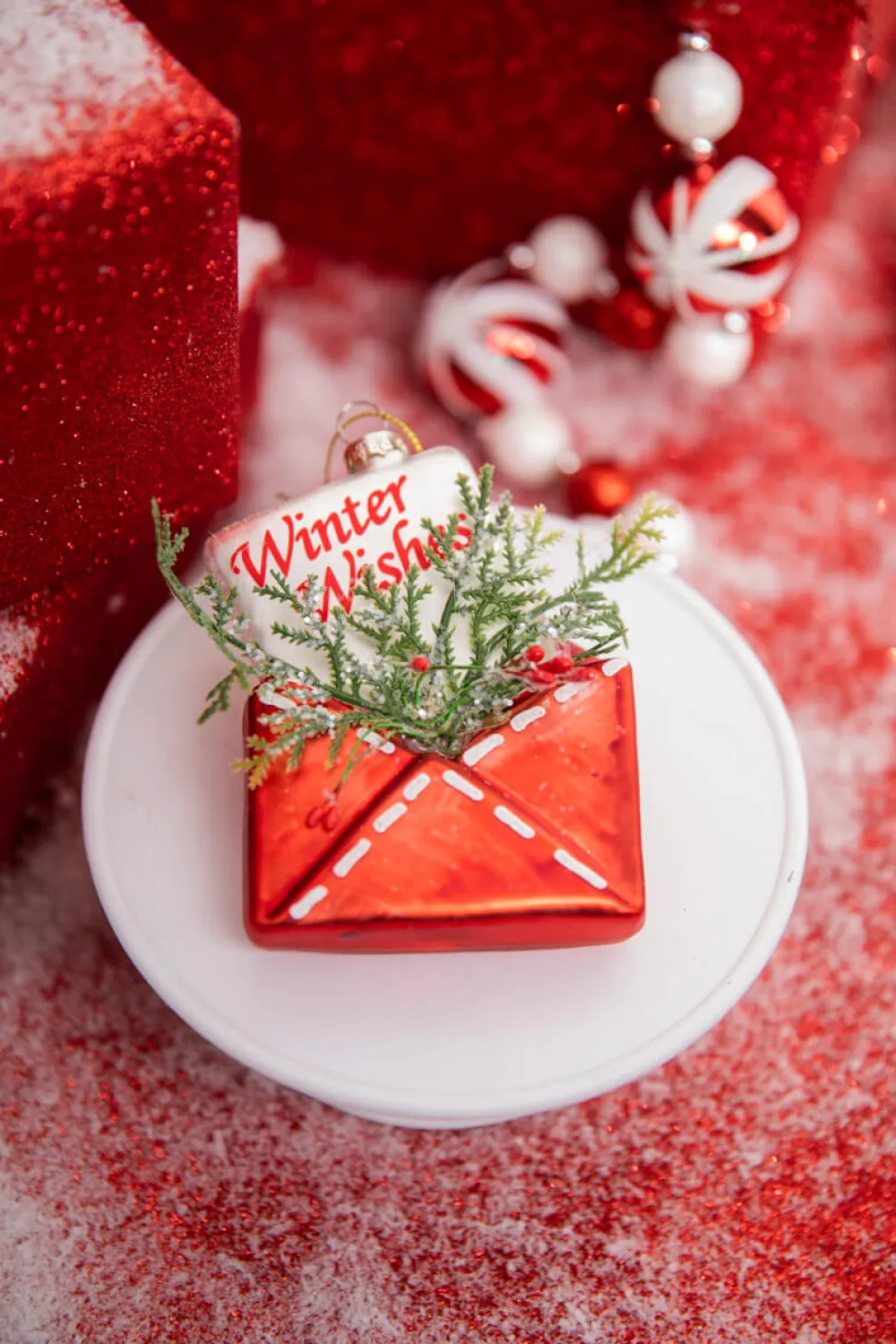 Decorator's Warehouse 4” Winter Wishes Glass Ornament > Christmas Decor|Christmas Ornaments
