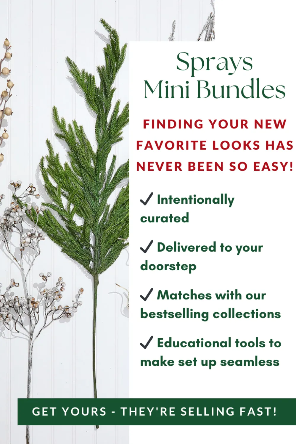 Decorator's Warehouse Winter Woodland Sprays Mini Bundle > Tree Toppers|Sprays Mini Bundles