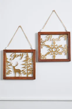 Decorator's Warehouse 10” Wood Christmas Wall Sign > Winter Woodland|Christmas Sale