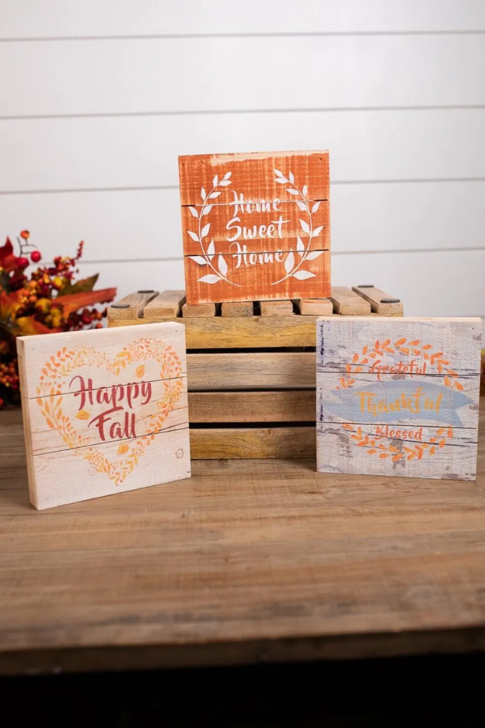 Decorator's Warehouse Wood Fall Block > Fall Decor|Fall Decor