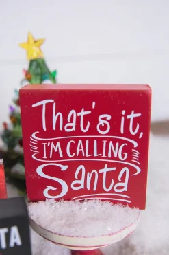 Decorator's Warehouse 4” Wood Holiday Sign > Christmas Accents|Christmas Decor