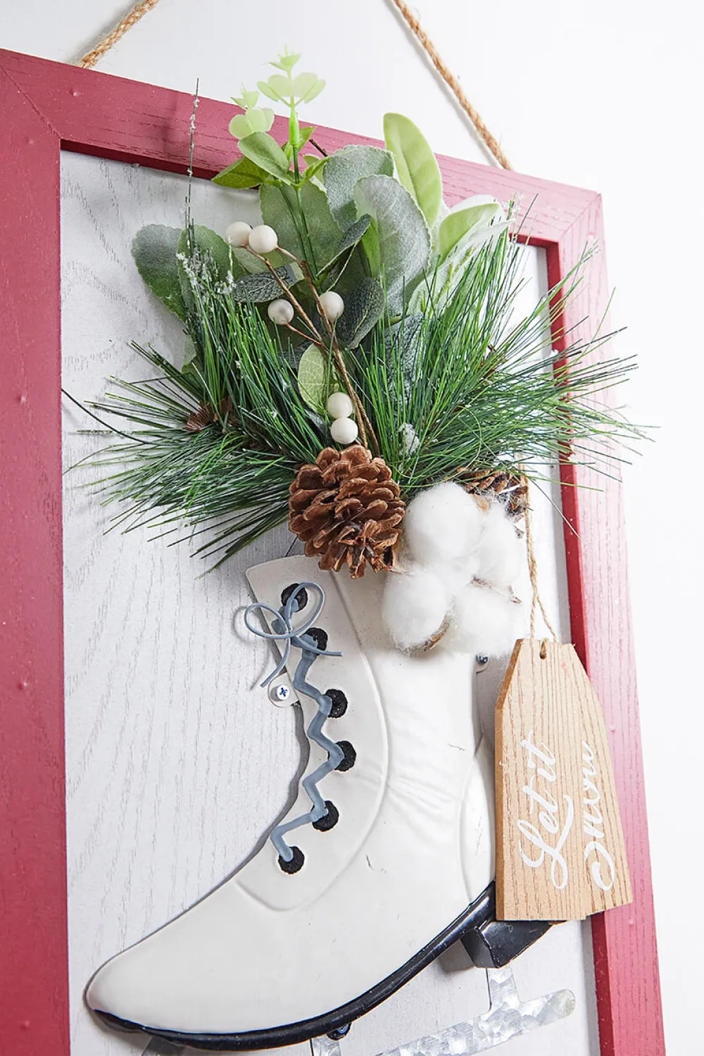 Decorator's Warehouse 18" Wood Holiday Skate Hanging Wall Art > Sale|Christmas Sale