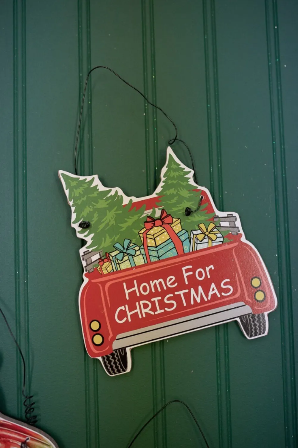 Decorator's Warehouse 7.8” Wood Holiday Vehicle Christmas Ornaments > Christmas Ornaments|Farmhouse