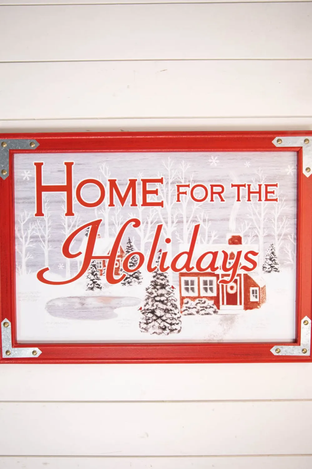 Decorator's Warehouse 25.9” Wood “Home For The Holidays” Wall Decor > Christmas Sale|Christmas Decor