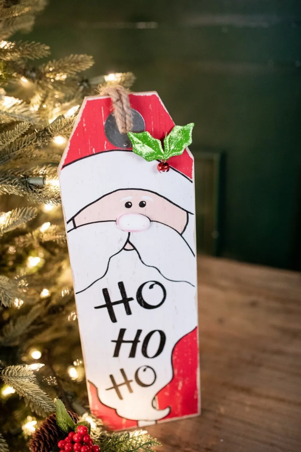 Decorator's Warehouse 15.75” Wood Santa & Snowman Wall Hanging Decor > North Pole Party|Christmas Decor